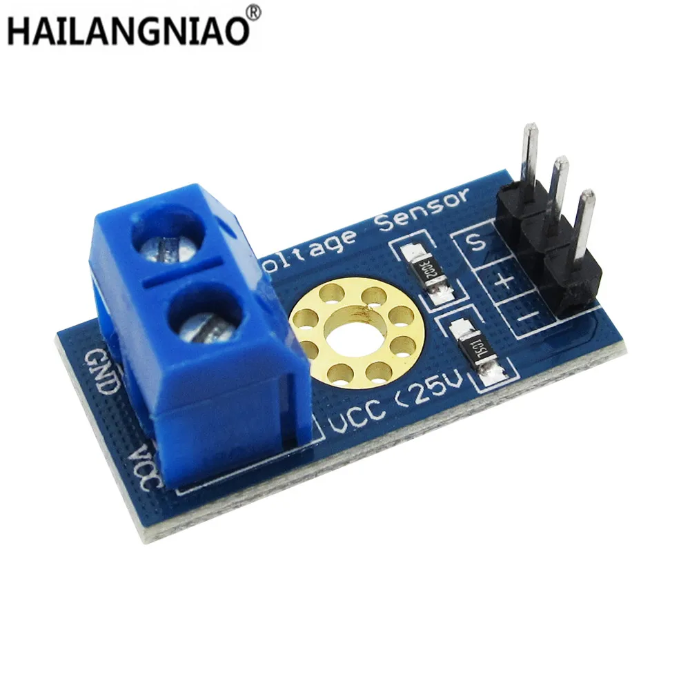 10 шт., умная электроника, постоянный ток 0-25 в, стандартный модуль датчика напряжения, тестовые электронные кирпичи, умный робот для набора «сделай сам»