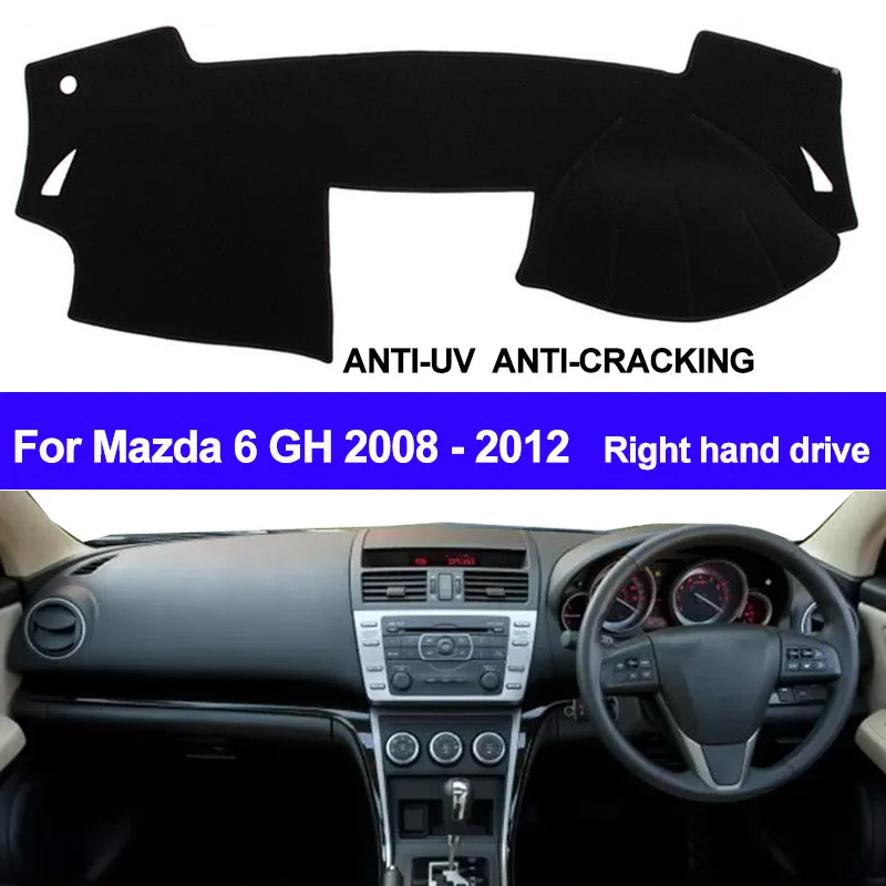 Car Dashboard Cover Dash Mat For Mazda 6 GH 2008 2009 2010 2011 2012 Auto Sun Shade Dash Board Mat Cover Pad Carpe Car Styling