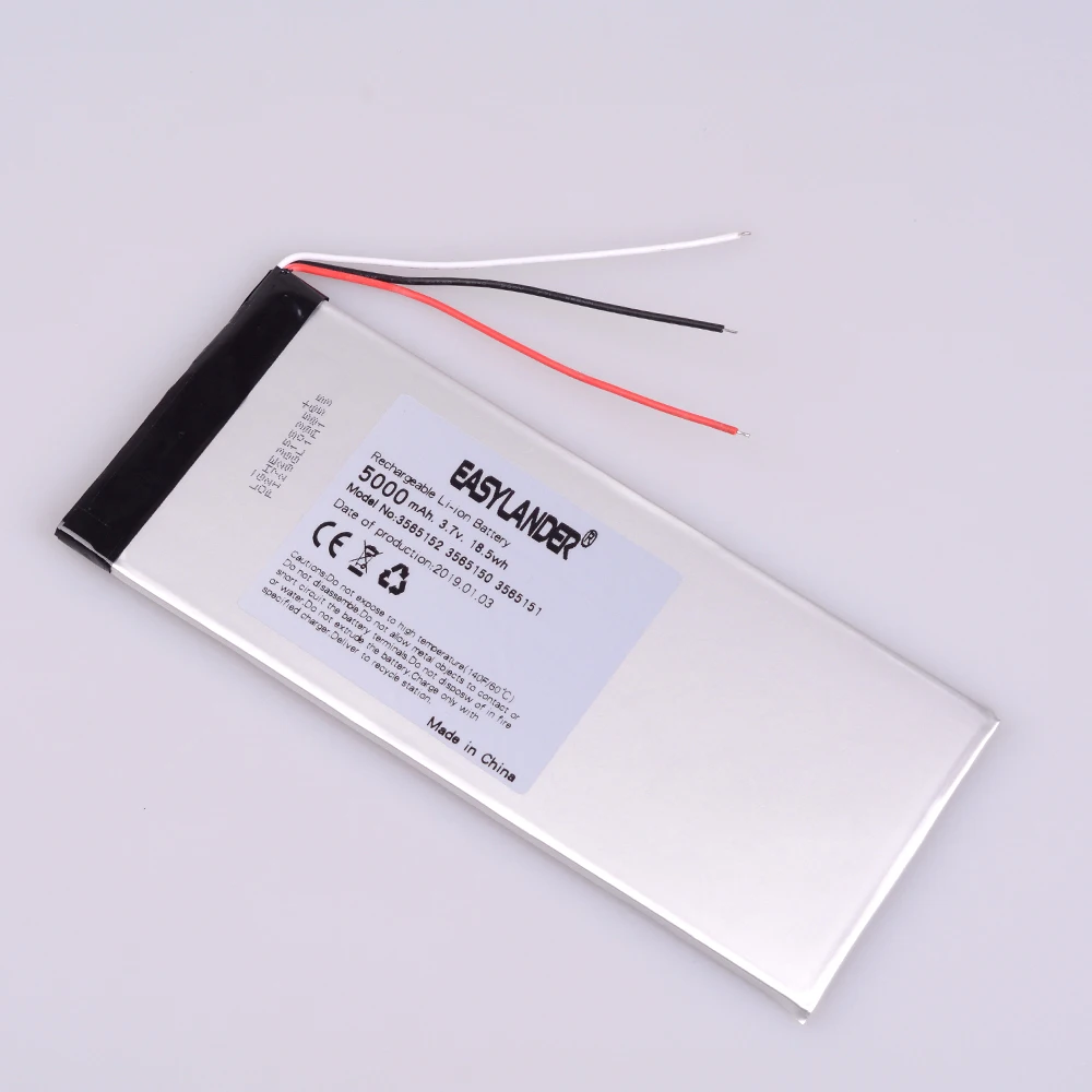 3263156   Akumulator litowo-polimerowy 3,7 V 5000 mAh do tabletu Power bank CHUWI Hi8 hi8 pro xv8 3565150   DVD