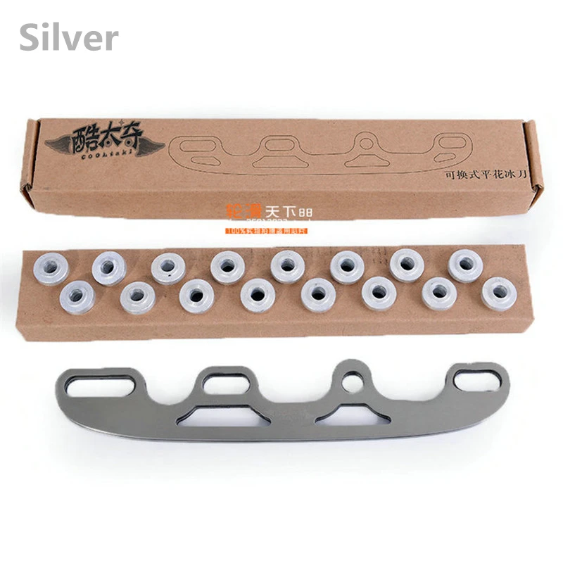 [Recommend] Ice Skating Frame Blade Base for Inline Shoes Roller Skates, for Adult Kid Children, Blue Pink Glden Red Silver