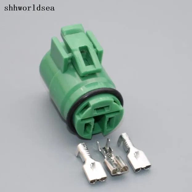 

shhworldsea 2/5/30/100sets 6.3mm 3pin auto plastic housing plug wire waterproof round cable connector