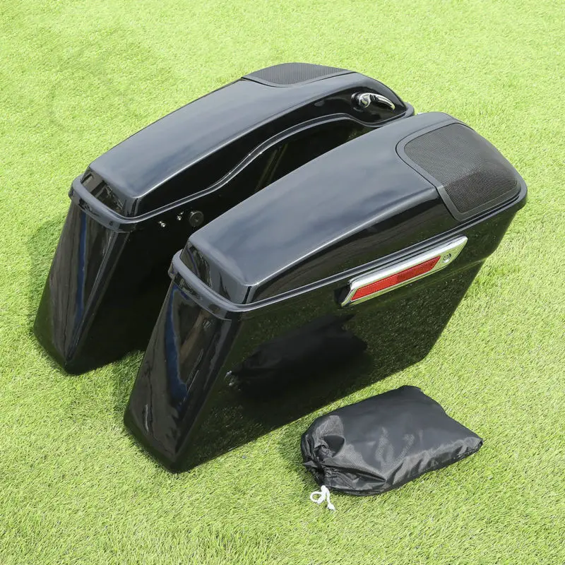 Motorcycle Saddlebag W/ Cutout Speaker Grill For Harley Touring Electra Street Glide Road King FLT FLHT 2014-2022 2019