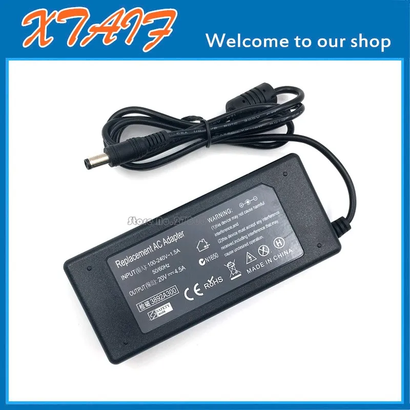 Adaptador de corriente alterna universal de 20V 4.5A 90W para Lenovo IdeaPad B595 G380 G385 G480 G485 G565 G580 G585 G780 N580 N581 N585 cargador
