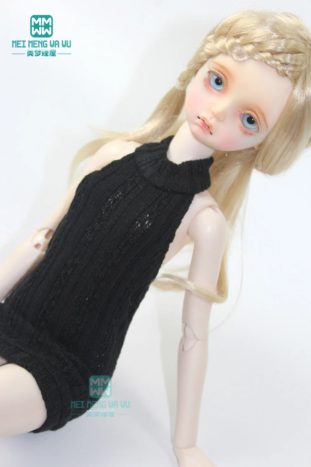 Clothes for doll fits 43cm 1/4 43cm BJD doll clothes fashion halter sweater, long leg socks, underwear