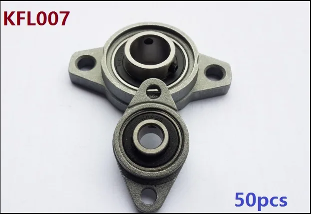 

50pcs/lot KFL007 FL007 35mm zinc alloy units pillow block bearings 35 mm flange bearing CNC router