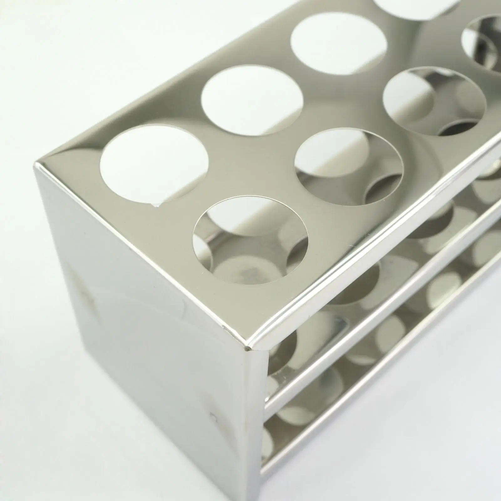 30mm Diam x 12 Holes Stainless Steel Test Tube Rack Holder Storage Lab Stand