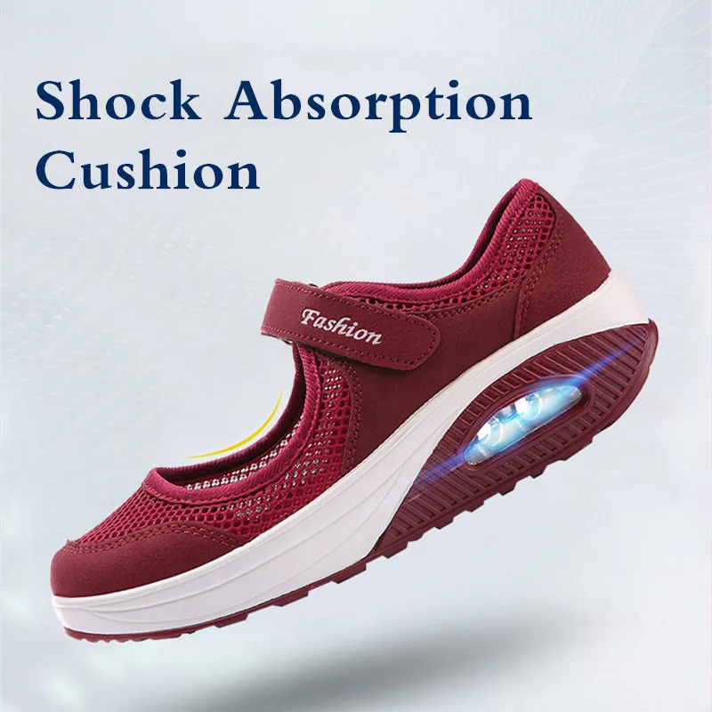 STRONGSHEN-Zapatos de plataforma plana para Mujer, mocasines informales de malla transpirable, a la moda, para verano