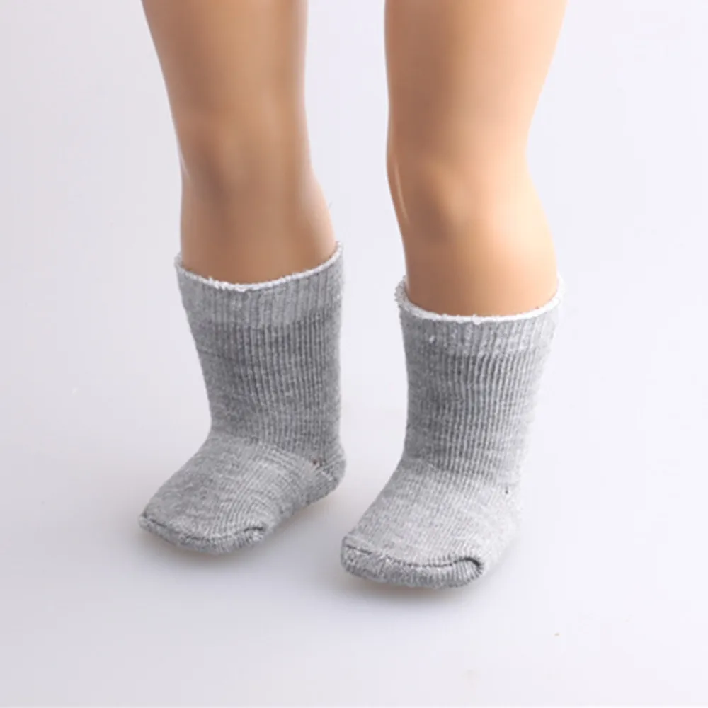 

ZWSISU NEW gray socks for 18inch doll,43CM Doll accessories