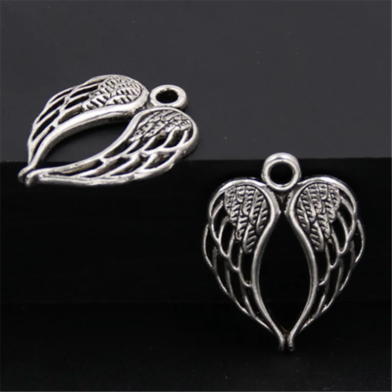 20pcs Supernatural Castiel Angel Wing Charm Pendants Open Wings Charm Jewelry Fun Gift A2162