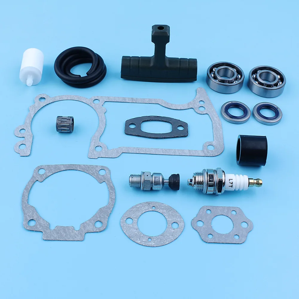 Imagem -02 - Juntas de Válvula de Descompressão Conjunto para Husqvarna Rolamento do Virabrequim Vedação do Óleo Filtro de Linha de Combustível Punho de Punho Motosserra 51 55 254 257