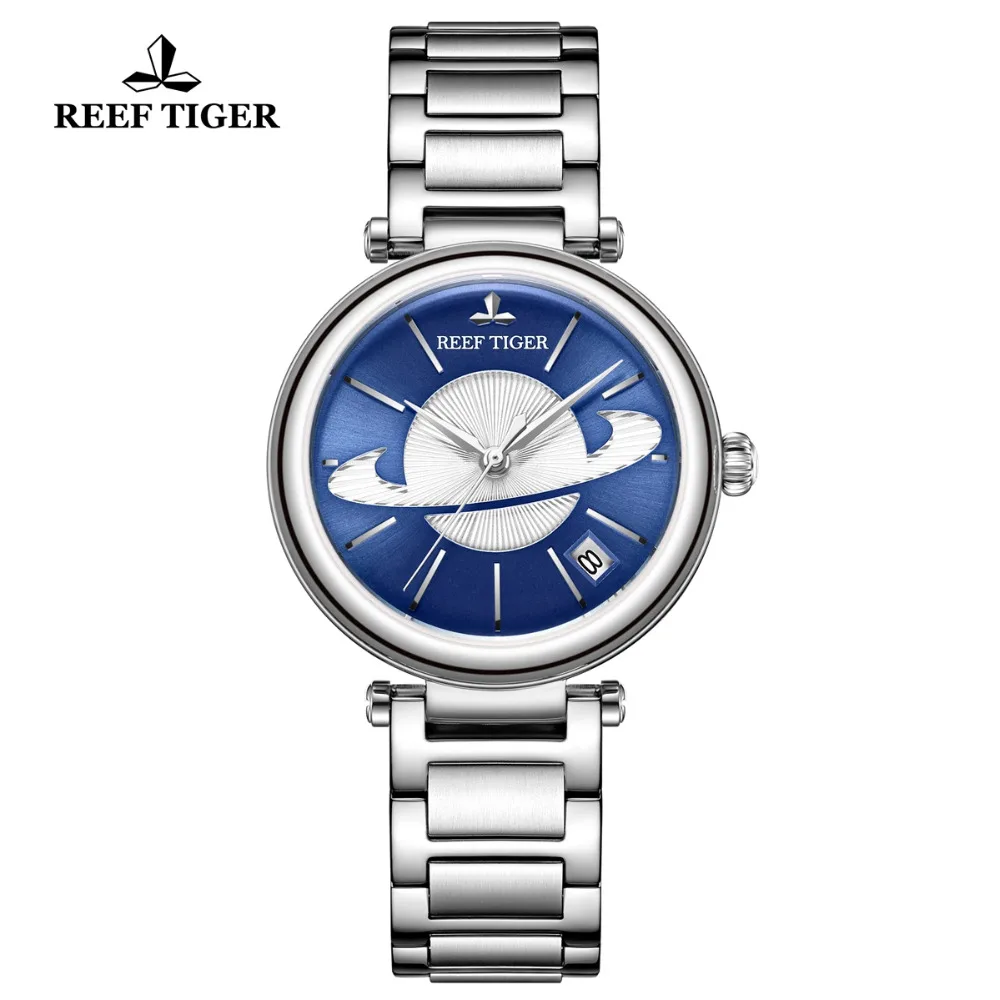 Récif Tiger – montre créative de luxe pour femmes, couleur or Rose et bleu, étanche, RGA1591