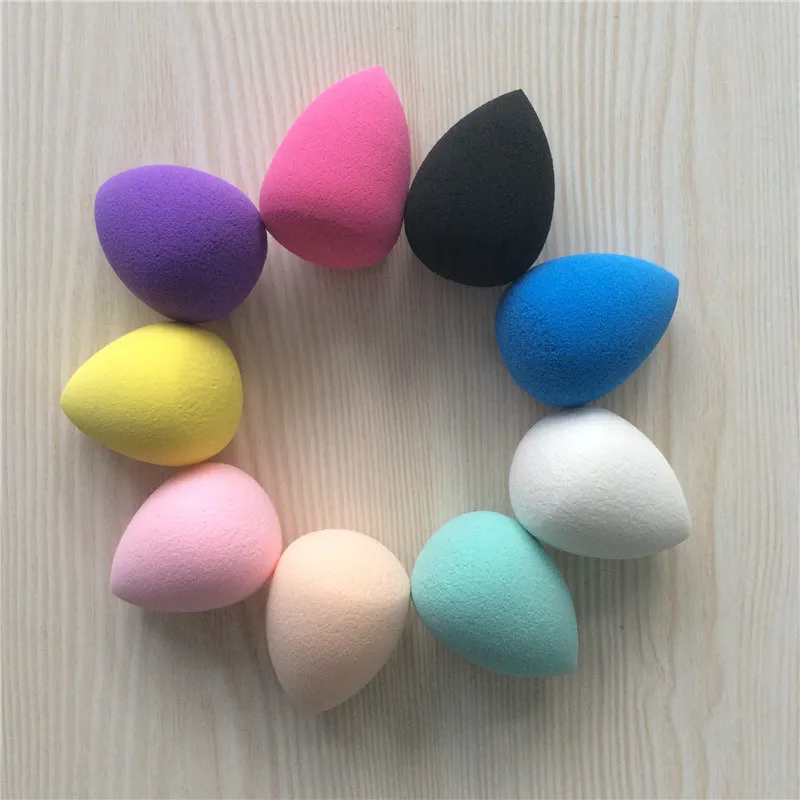 1pcs Smooth Cosmetic Puff Dry Wet Use Makeup Foundation Sponge Beauty Face Care Tools Accessories Water-drop Shape 9 Colors