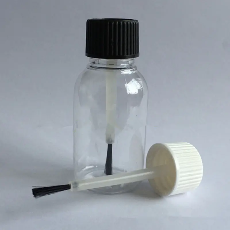 

30ml clear PET bottle with plastic Brush Cap,Nail Polish Bottle For Cosmetic Essential Oil Use F20172016