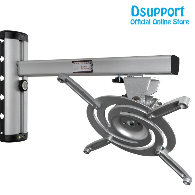 PR03 Liga de alumínio 360 graus projetor montagem na parede movimento completo retrátil universal projetor cabide suporte