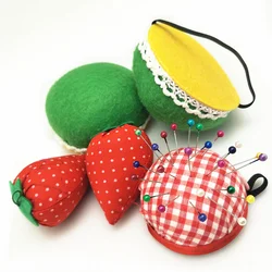 1pcs Strawberry Shaped Needle Pin Cushion With Elastic Wrist Belt DIY Handcraft Tool for stitch sewing needlework BB5533