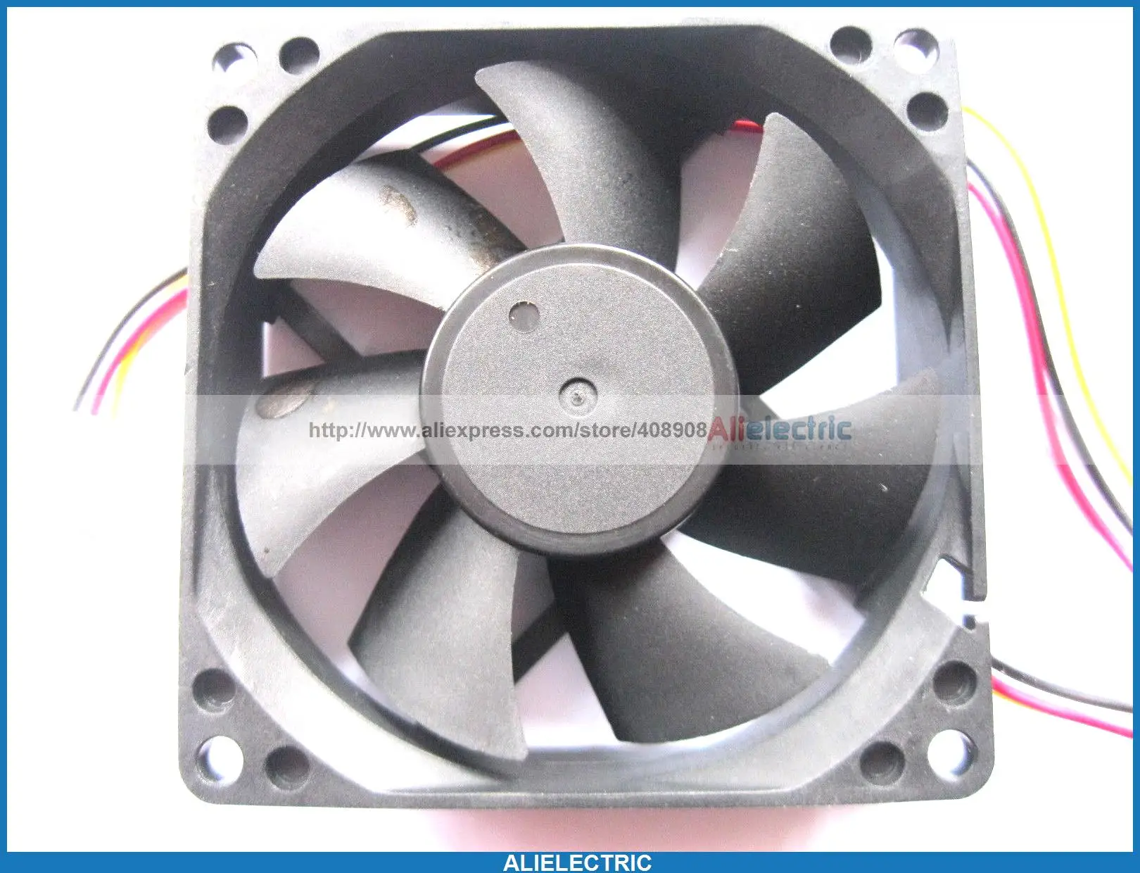 2 Pcs Brushless DC Cooling 7 Blade Fan 8025s 12V 80x80x25mm 3 Wires