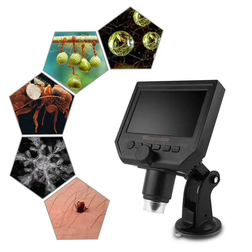 

1-600x Handheld Digital Microscope 4.3" LCD USB 1-600x Microscope G600 LED Camera Electronic HD Video Microscopes Lab Equipment