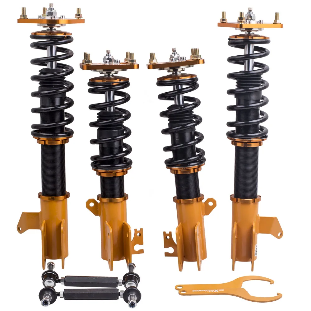 24 way Adjustable Damping Coilover Suspension Kit For Mazda Protege 99-03 Shock Absorber Strut Coilovers Damper