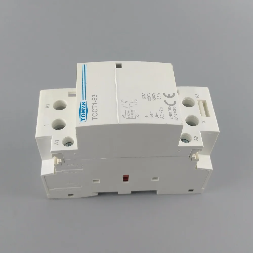 CT1 2P 63A 1NC 1NO 220V/230V 50/60HZ Din rail Household ac Modular contactor