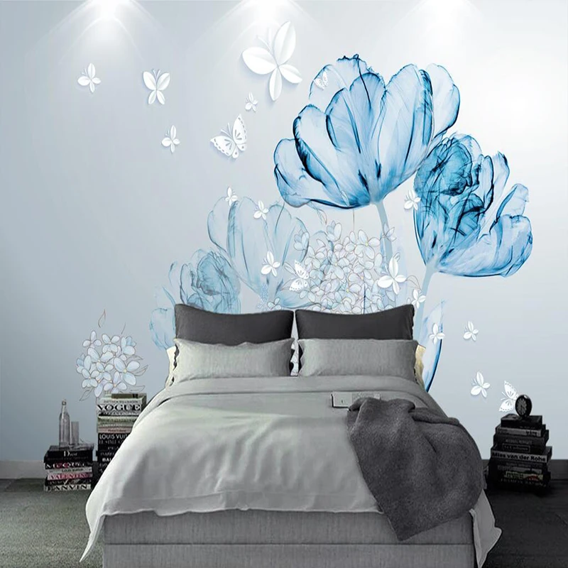 

Decorative wallpaper 3d flower background wall simple European type background wall