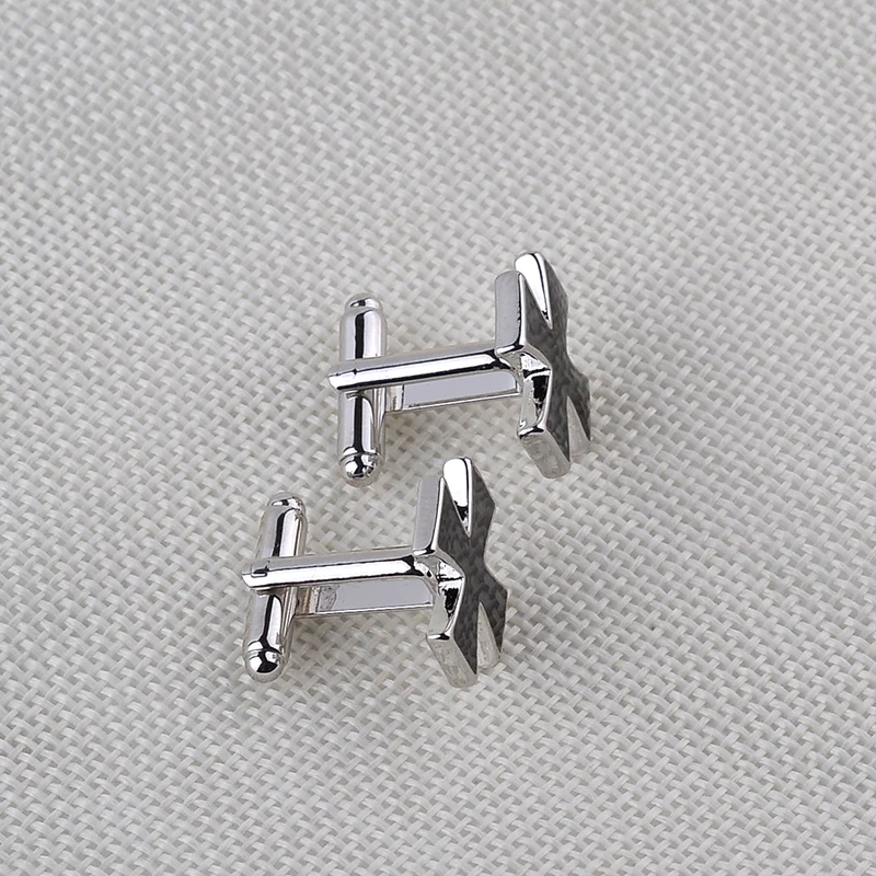 Black Cross Enamel Cufflinks For Men French Shirt Male Fashion Design Zinc Alloy Cuff Link Jewelry Wedding Business Xmas Gifts
