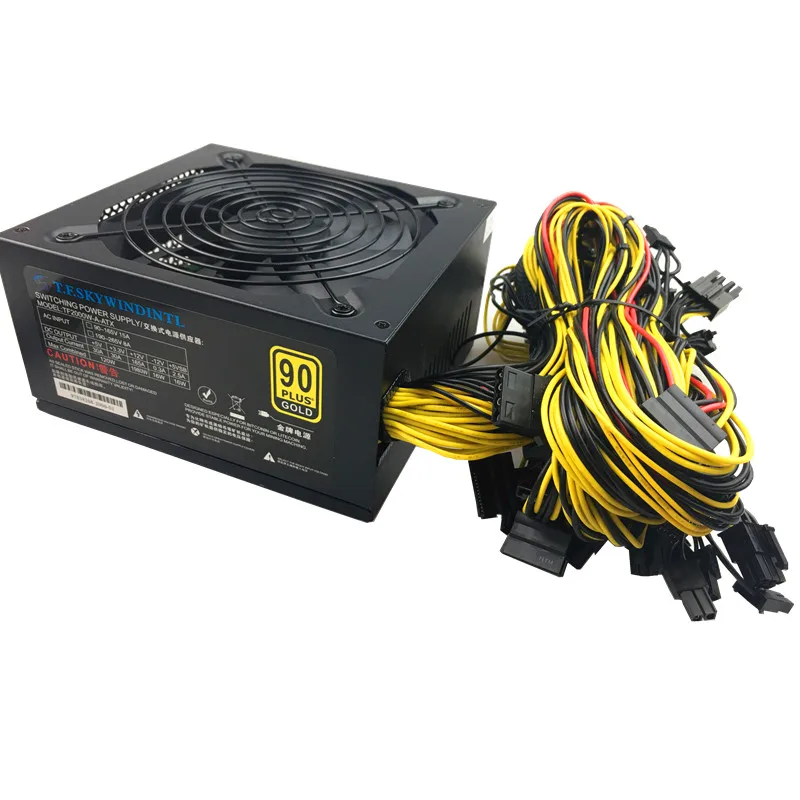 T.F.SKYWINDINTL 2000w Power Supply 2000W Mining Power Supply 220V For Ethereum Coin Computer Mini Machine Power Source 24Pin Psu