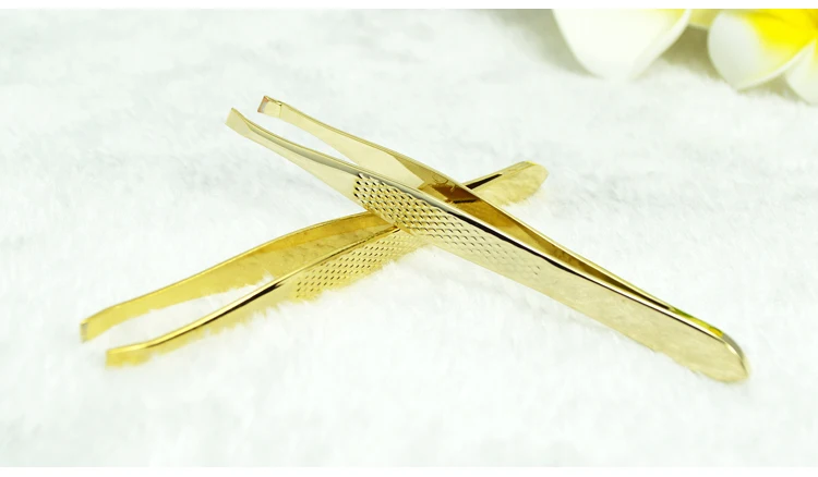 2pcs eyebrow tools Eyebrows Clip Tweezer Beauty Tool For Face Nose Hair Remover Eyelashes Forcep Eyebrow Slant Tip Flat Facial