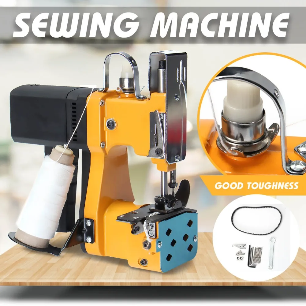 Electric Woven Bag Closing Machine Sewing Agriculture Textile Knitted Bag Sealing Packing Machine Closer For Snakeskin Sack Tool