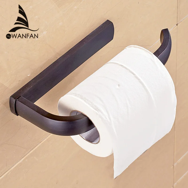 Paper Holder 5 Colors Solid Brass Wall Mount Toilet Paper Holder Bathroom Accessories WC Roll Holder Home Improvement F81351