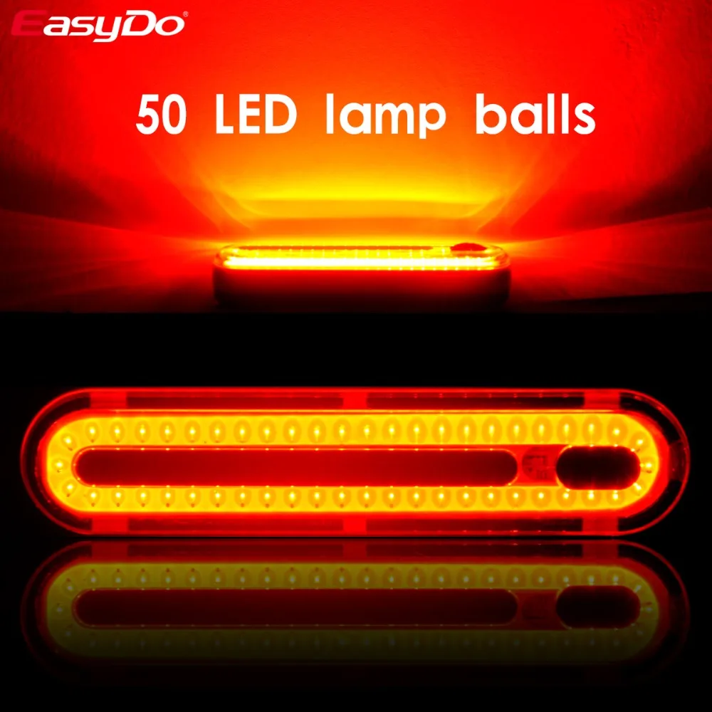 EasyDo Rear Tail Light Cycling Bike Light Super Bright 700mAh 35hrs 50 LEDs with 3 fixed ways Bicycle Accessories EL-2104