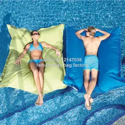 oversized luxury comfortably accommodate  adults float beanbag, pool floating bean bag lounge cushion - outdoor enjoyment