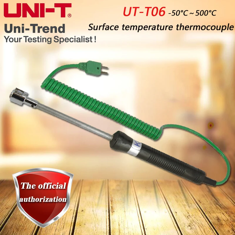 UNI-T UT-T06 K-type surface temperature thermocouple range -50 to 500 degrees for hot rollers and utensils