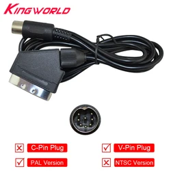 Hight quality cable for SEGA Mega Drive M-D and Genesis 1 PAL Version V-Pin Plug EU Scart Cable Audio Video Repair Accessories