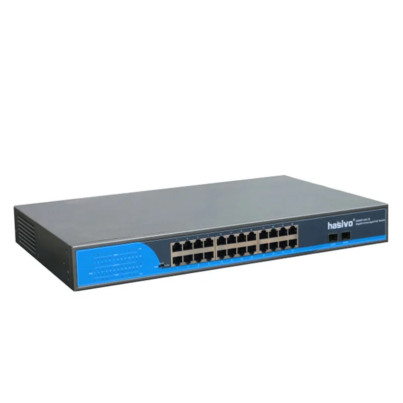 Imagem -02 - Poe Ethernet Switch de Rede 24 Portas com Portas Gigabit Sfp Gigabit 1000mbps