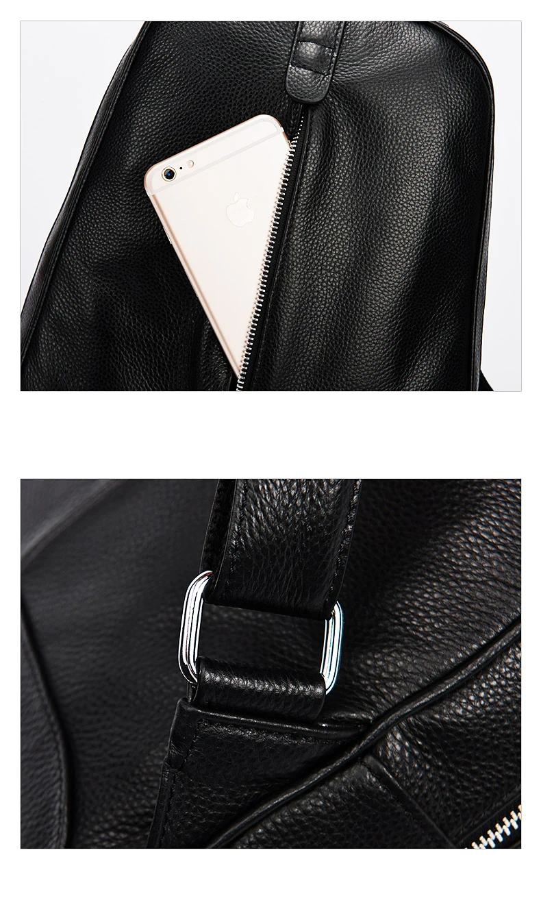 Zency Damen-Rucksack aus 100% Echtleder, Modischer Bronze-Rucksack mit Großer Kapazität und Vielen Taschen, Einfacher Tagesrucksack für die Arbeit – Detail 36