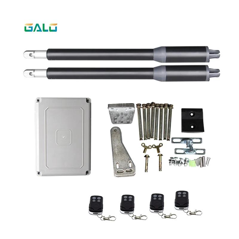 GALO Residential Gate Opener,Electric Swing Gate Operator AC220 Input With 4PS Remote Contrl