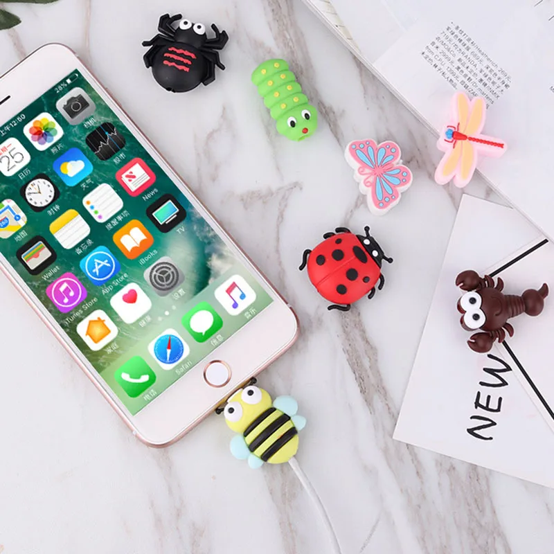 Cable winder Cute Animal cable protector for iphone usb cable organizer chompers charger wire holder for iphone cable protect