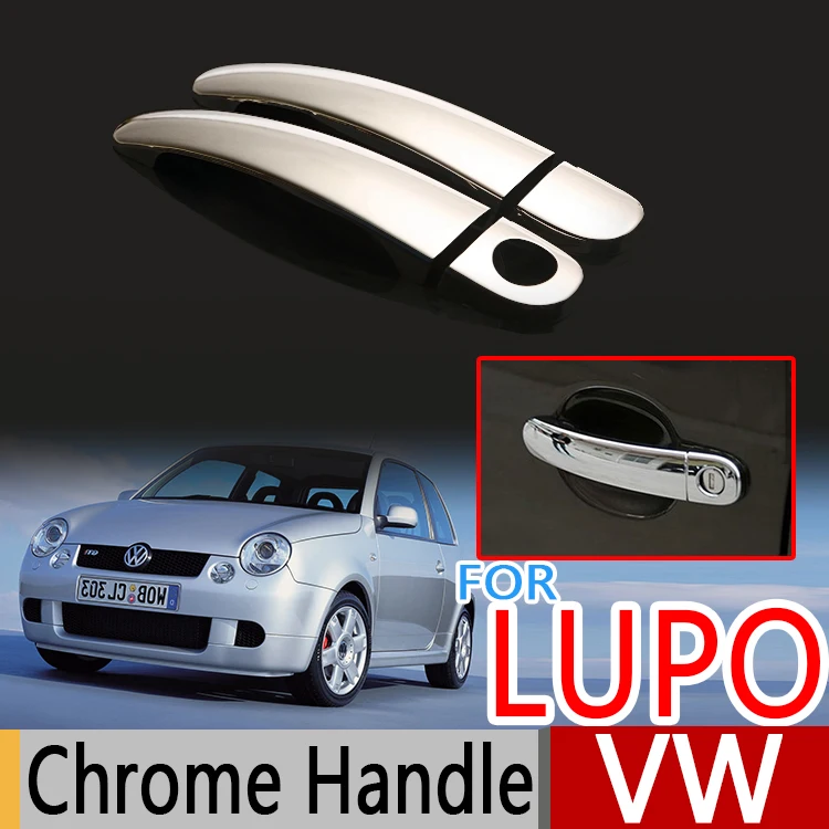 

For VW LUPO Chrome Door Handle Covers Trim Set of 2Pcs 1998-2005 3L GTI FSI Car Accessories Car Styling 1999 2000 2001 2002 2003