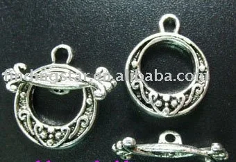 

FREE SHIPPING 50SETS Tibetan silver metal ornate toggle clasps A1081