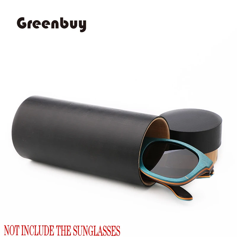 Новая бамбуковая стеклянная коробка, модная бамбуковая туба для солнцезащитных очков, черная распылительная коробка для солнцезащитных очков, стеклянная упаковочная коробка, Бамбуковая коробка для солнцезащитных очков
