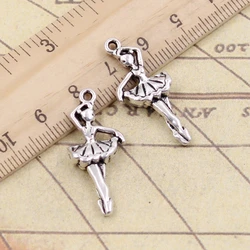 10pcs Charms Ballet Dancer 31x14mm Tibetan Silver Color Pendants Antique Jewelry Making DIY Handmade Craft