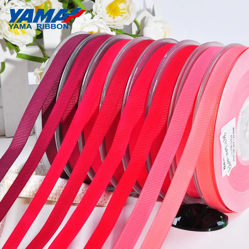 YAMA-Grosgrain Ribbon for DIY Dress Accessory, Red Series, 2 \