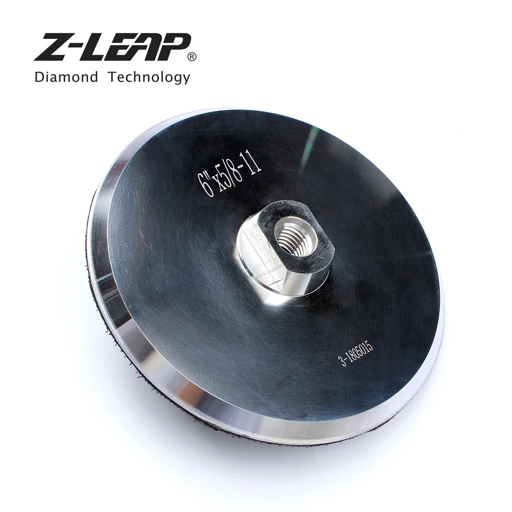 Z-LEAP 6inch Aluminum Base Backer Padfor Polishing Pads Sanding Discs Abrasive Disk M14 Or 5/8-11 Thread Backing Holder