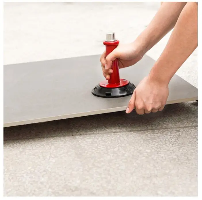 5 Inch Vacuum Suction Cup Glass/Stone Lifter Heavy Duty Vertical Hand-held Cups for Flat to Curved Surfaces Metal Handle