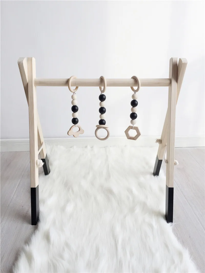 Houten Baby Gym Zonder Gym Speelgoed Activiteit Gym Speelgoed Accessoires Montessori Rammelaars Nursery Decor Zintuiglijke Speelgoed Pasgeboren Douche Geschenken