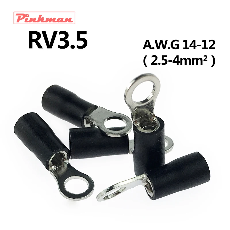 

RV3.5 Ring insulated terminal cable Crimp Terminal 2.5-4mm2 Cable Wire Connector AWG 14-12 RV3 RV