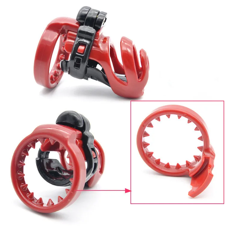 New design plastic  Male cock lock 4 rings Chastity anti-off device cage CB6000 bondage restraints SM sex toy for men