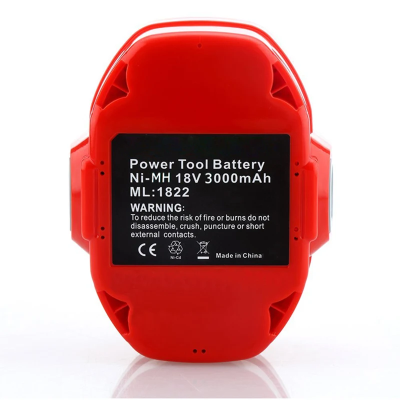 3000mAh Ni-MH 18V Replacement Battery for Makita Power Tools 1835 1834 1823 1822 PA18 192827-3 192826-5 6391D 6343D 4334D