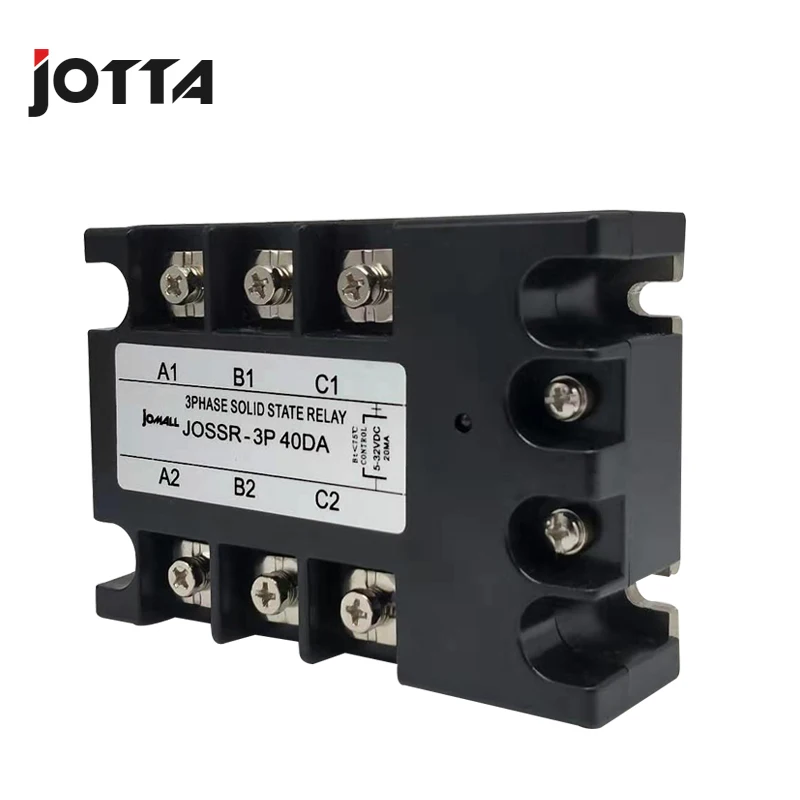 Jotta SSR 10DA/25DA/40DA/60DA DC Control AC Three Phase Solid State Relay 480VAC 3-32VDC
