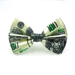 100 American Dollar US dollar Men Novelty Bow ties Tuxedo Formal Dress Bowtie Party Wedding Causal Butterfly Knot Gift Cravat